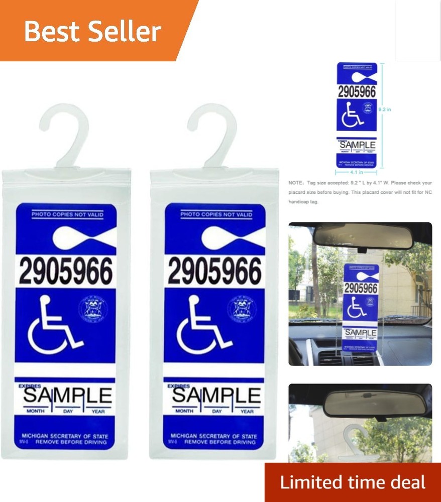 Handicap Placard Holder – Ultra Transparent Disabled Parking Permit Placard P…