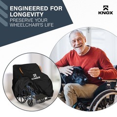KNOX Universal Wheelchair Cover, 600D Waterproof & Dustproof, 45″ x 30″ x 51″