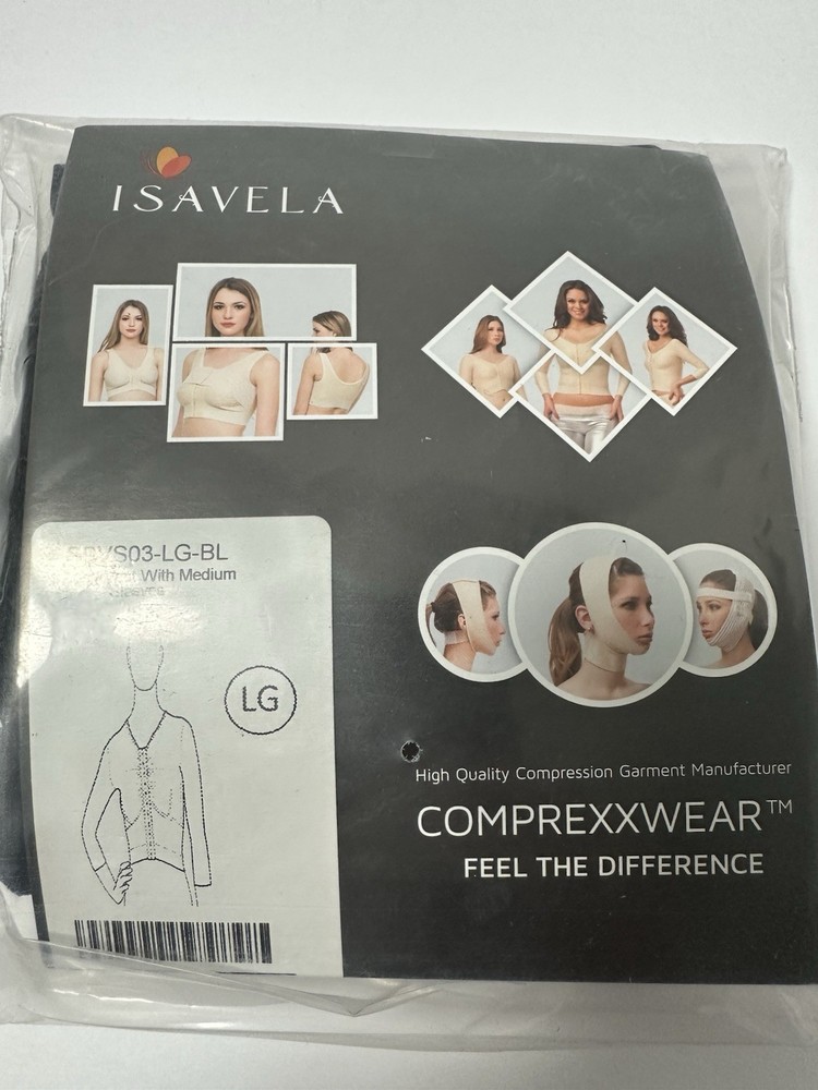 Isavela Comprexxwear Compression Bra Beige Anti-Microbial Latex Free BVSO3-LG-BL