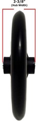 Wheelchair Front Wheel 8 inch Heavy Duty 5/16 inch Bearing 2-3/8 inch Hub Width