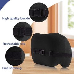 Lumbar Support Pillow for Office Chair, Car Lower Back A-black