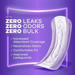 4X Always Discreet Adult Extra Heavy Regular Incontinence Pads, Size 6 – 33 CT
