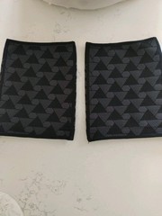 Thigh Compression Sleeves Set of 2 Black Geometric Design