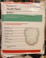 Cardinal Health Youth Pull Ups/Diapers Packages -NEW- Size: S/M (38-65lb) 68ct