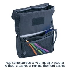 Front Tiller Bag Fabric Travel Basket for Adults Wheelchair, Mobility Scooter