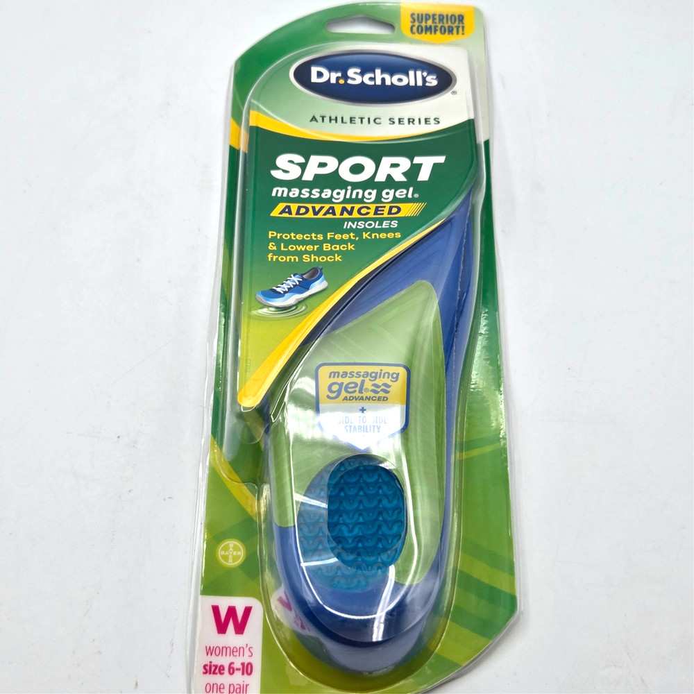 NEW Dr Scholls Sport Massaging Gel Advanced Shoe Insoles Women Size 6-10
