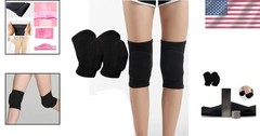 Medium Black Elastic Knee Brace – Breathable Support for Volleyball & Dance