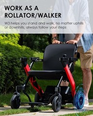 3IN1 Electric Wheelchair Foldable Supports up to 300lbs All Terrain-Tested Good