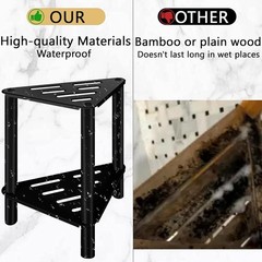 Stainless Steel Shower Stool for Shaving – Elegant Corner Storage Solution