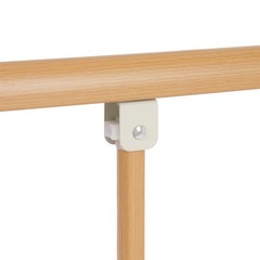Foldable Bed Rail Aluminum Woodgrain 90 × 40 cm Fits 5-30 cm Mattresses
