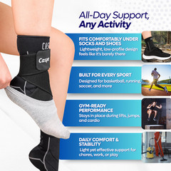 Ankle Brace Support Compression Sleeve Plantar Fasciitis Pain Relief Foot Wrap