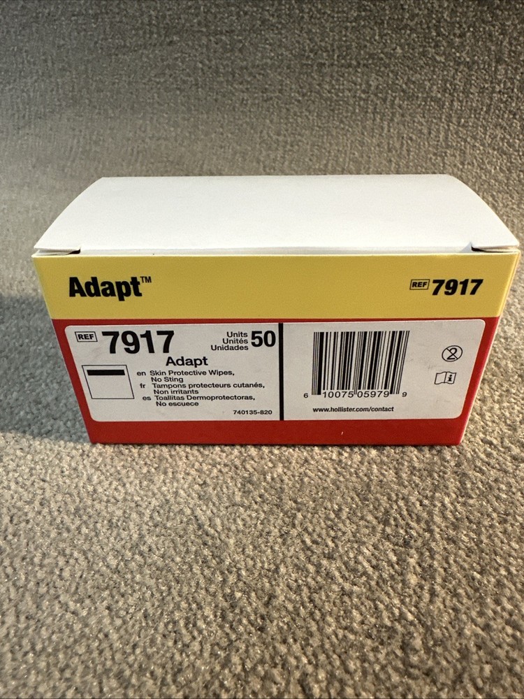 Hollister Adapt 7917 Skin Protective Wipes No Sting 50 pcs Exp. 2027-06-01