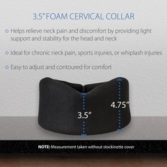 SALE!! Core Products Foam Cervical Collar, Black, 3.5″ – New w/o Package – NWOP