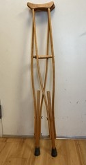 Vintage Adjustable Wooden Crutches