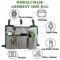 EVEME Walker Bag Basket With Cup Holder,Walker Extra Large, Gray
