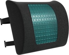 Rectangular Memory Foam Back Support Cushion Office Chairs Non-Slip Base Long
