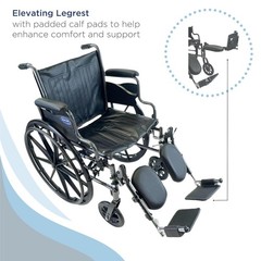 Invacare Essentials Tracer SX3 Wheelchair, 18in Seat, Elevating Legrests, Adult