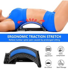 4 Level Back Stretcher, Adjustable Lumbar Support Board & Back Cracker, Low Back