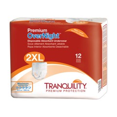 Tranquility Premium OverNight Pull On Underwear 2X-Large 62-80in Pack of 12