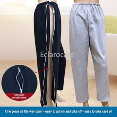 Two Sides of The Zipper Full-open Pants Rehabilitation Nursing Patients Bed Pant