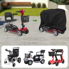 Mobility Scooter Cover,Waterproof Wheelchair Cover for 55x26x36inches, Black