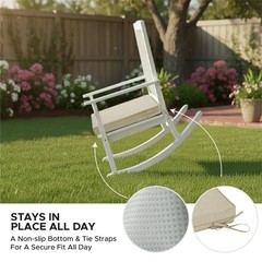 Outdoor Chair Cushions, Water-Resistant & 18.5″ x 16″ 6 Pack, Beige