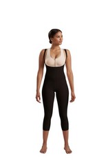 Marena Recovery Mid-Calf-Length Girdle Step 2 Pull On Black Xl