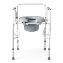 Medline Padded Drop Arm Commode, 350 Lb. Weight Capacity, 1 Count, G1-301DPX1