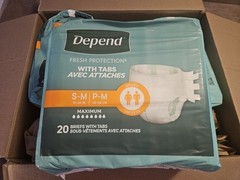 Depend Adult Diapers with Tabs, Small / Medium, Unisex, 60 Count