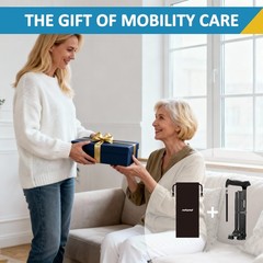 Rehand Adjustable Folding Walking Cane with T-Grip, Lightweight and Collapsible