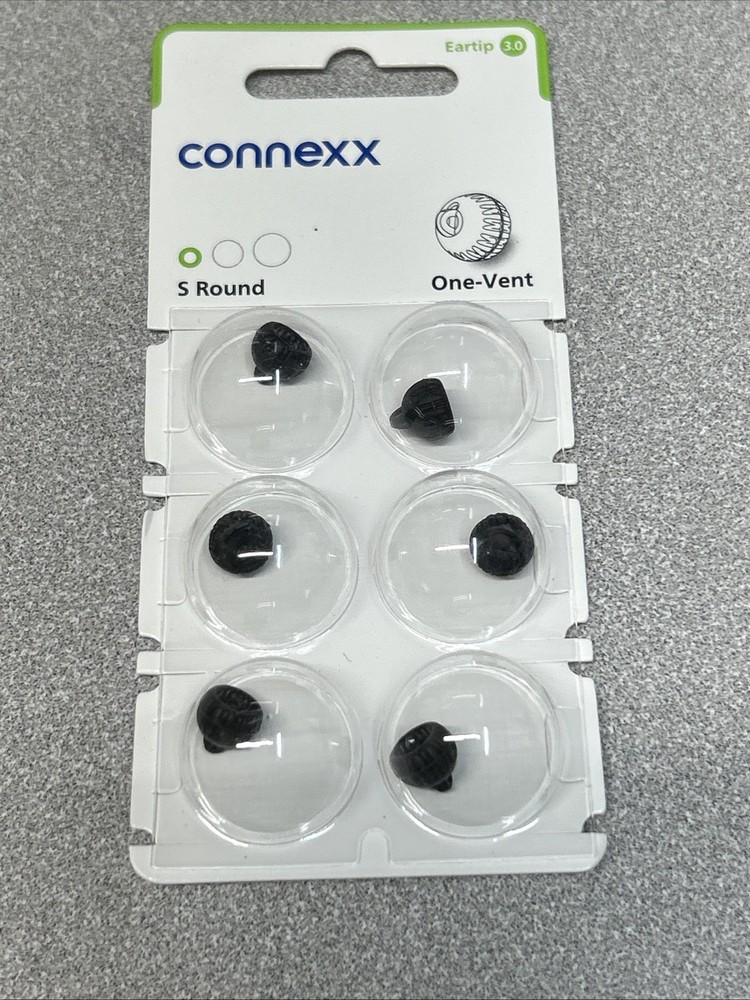 1 Pack S Round One Vent Connexx 3.0 Eartip Dome. Fits Signia Rexton Widex.