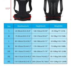 Unisex Posture Back Lumbar Waist Support Corrector Brace Shoulder Belt Girdle US