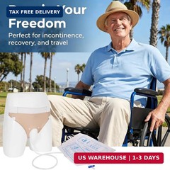 Catheter Urine Collection Bag, Wearable Urinal Bag for Elderly Men, Leak-Proof A