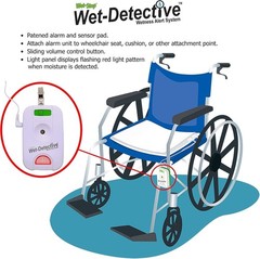 Wet Detective Bedwetting Kit, Incontinence & Bedwetting Alarm System, Includes 2