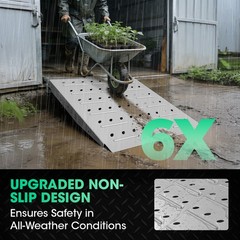 29″x 24″ Shed Ramp Loading Ramp 900LB Alloy Loading Dock Ramp for Garages, Barns