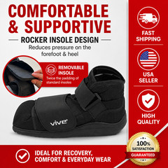 All-Purpose Boot Closed Toe Post-Op Medical Shoe Black ALL SIZES New ! FAST SHIP