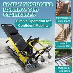 irtme Electric Stair Climbing Wheelchair-300W, Foldable, 75 lbs, 220 lb Cap.