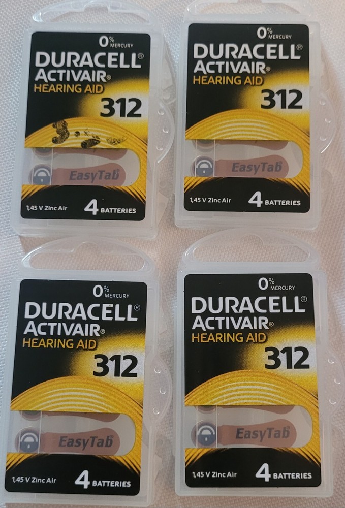 Duracell Activair Size 312 Hearing Aid Batteries (16 Batteries)