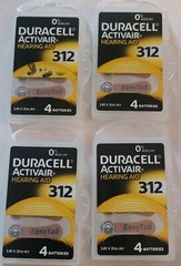 Duracell Activair Size 312 Hearing Aid Batteries (16 Batteries)