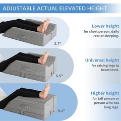 Adjustable Leg Elevation Pillows for Swelling After Surgery, Cooling Memory F…