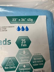 MED PRIDE Disposable Underpads 23“ X 36“ Incontinence Pads, Bed Covers