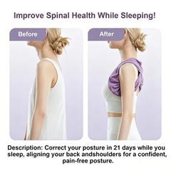 SOMIVOT Posture Corrector for Sleeping – Upper Back and Shoulder Large