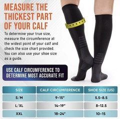 PhysFlex Compression Socks for Women and Men Best Support for Running – Small