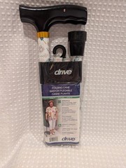 Drive foldable cane, weight-300 lb, for 5’3″-6′-1″, SEALED, CHIPPING ON HANDLE