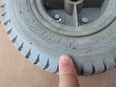 Rascal 600 mobility scooter parts: 2 main drive wheels dry-rot