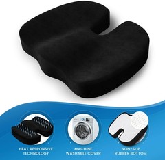 Memory Foam Seat Cushion for Office Chairs & Car Tailbone Pain Relief Seat