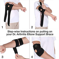 Doctor Developed Premium Copper Lined Elbow Support Brace And Handbook Relief &