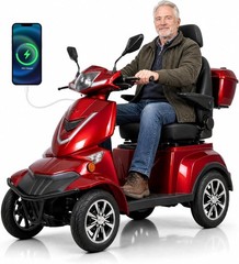 4-Wheel Electric Mobility Scooter 1000W 60V 20Ah 15.53mph for Adults & Seniors