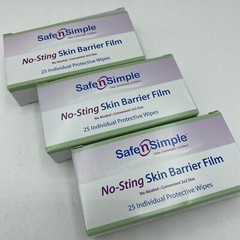 75 SAFE N SIMPLE SNS80725 Skin Barrier Film Wipes, No Sting Exp. 2025 Ostomy