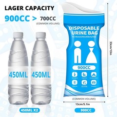 900ML Disposable Pee Bags 12PCS | Travel Urinal for Men Women Kids Camping
